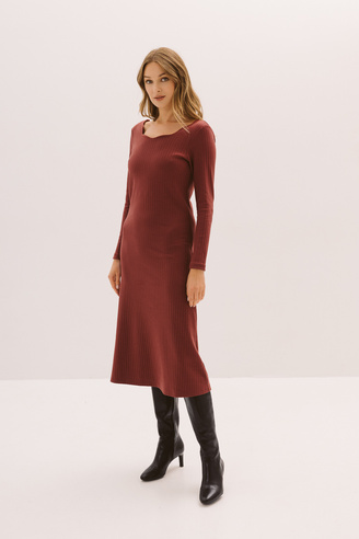 Sukienka dzianinowa Soft & Wild Marsala