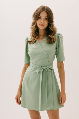 Pistacjowa sukienka MADELAINE MINI PISTACHE