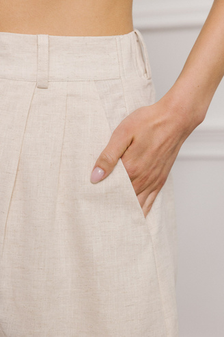 Szorty lniane Volante natural