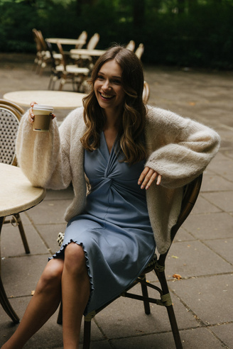 Kremowy kardigan wełniany JOLIE CREME                