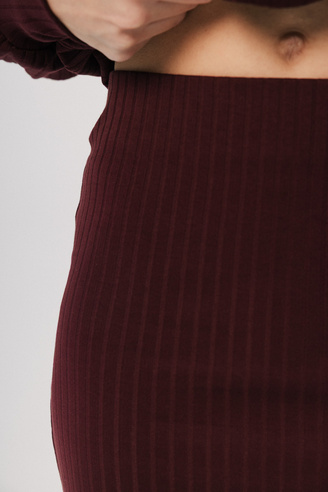 Dzianinowa spódnica midi Linea Merlot