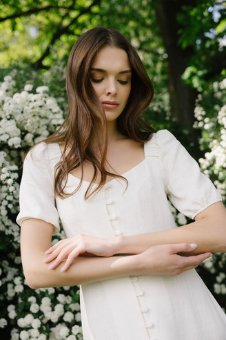 Biała sukienka Loulou creme