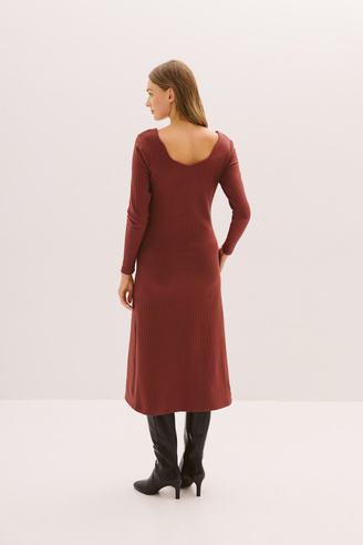 Sukienka dzianinowa Soft & Wild Marsala