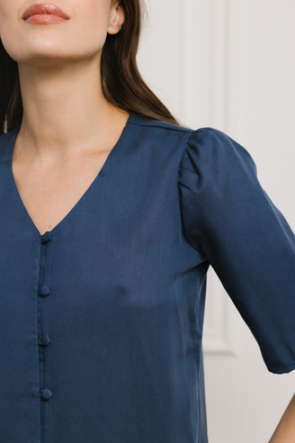Bluzka koszulowa Soleil navy