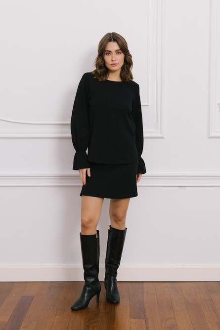 Spódnica trapezowa Refined Noir