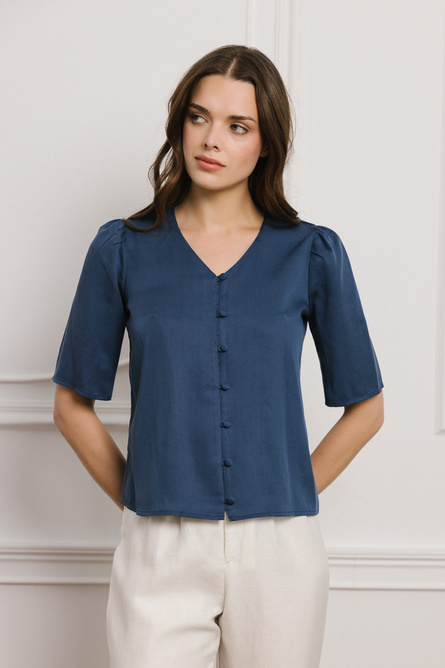 Bluzka koszulowa Soleil navy