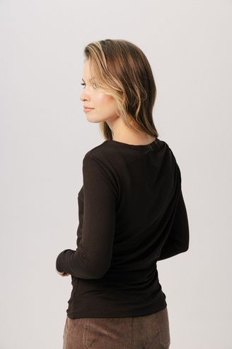 Bluzka damska czekoladowa Colette espresso