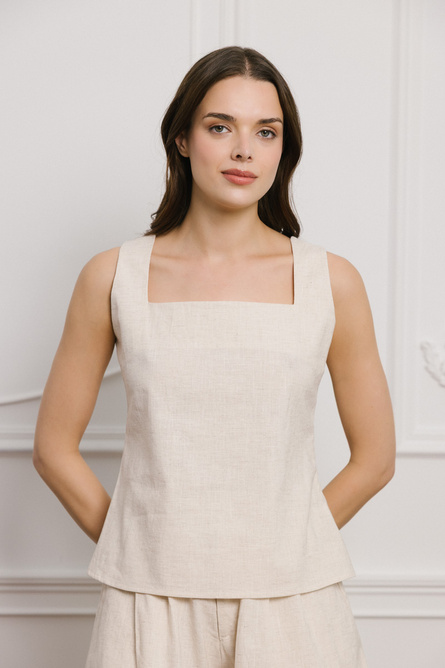 Top lniany Noemi natural