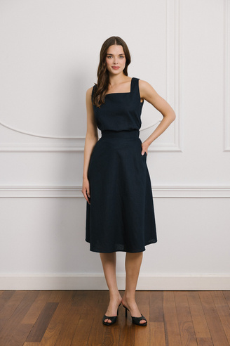 Spódnica lniana Monaco sapphire          