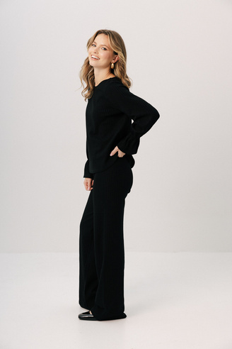 Czarne spodnie Refined noir