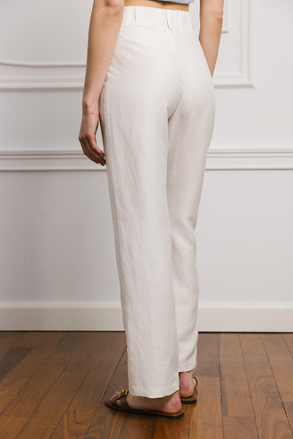 Białe spodnie damskie Solaire