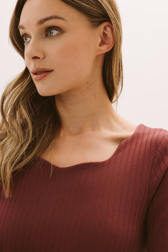 Sukienka dzianinowa Soft & Wild Marsala