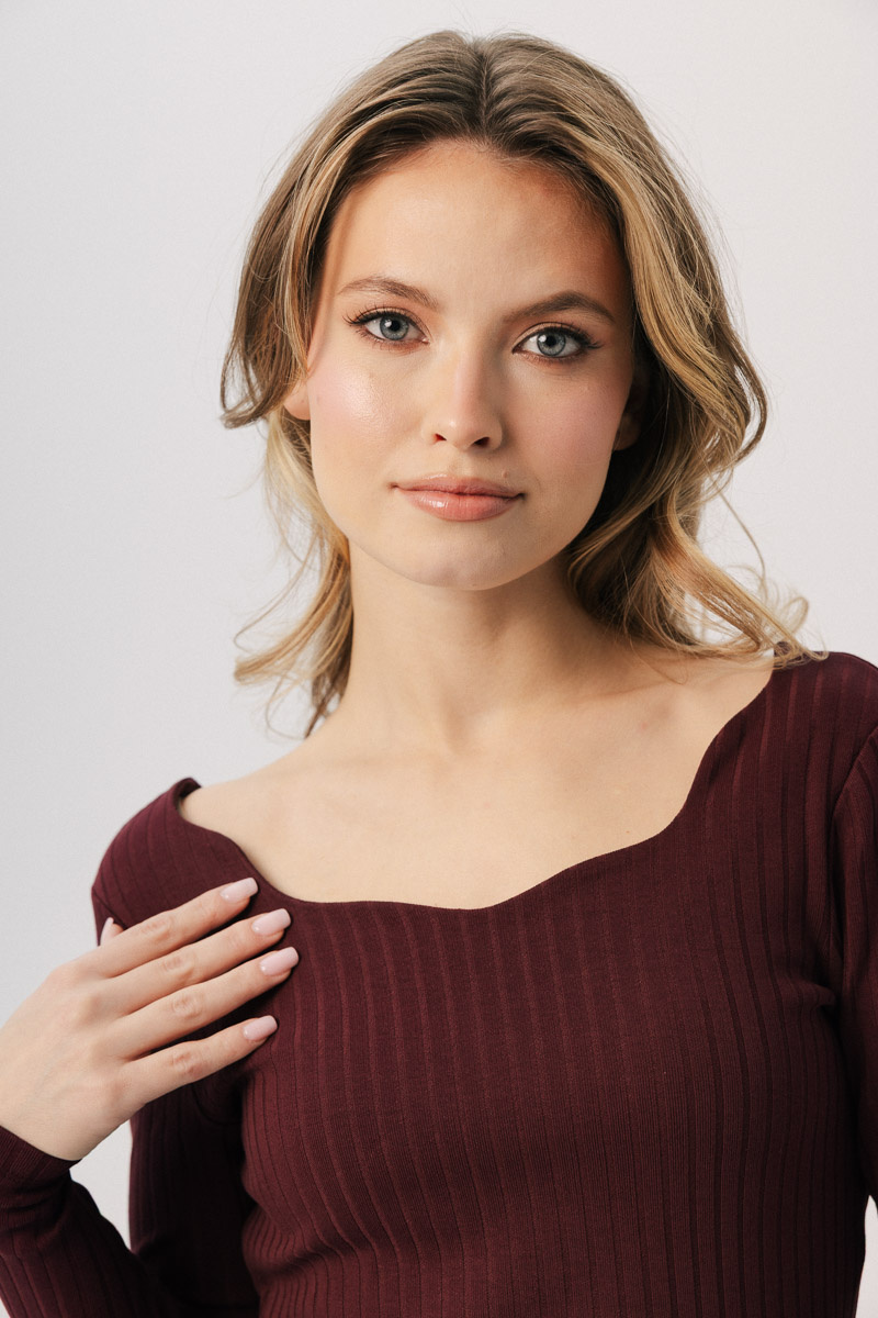 Bluzka damska Muse Merlot