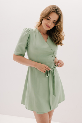 Pistacjowa sukienka MADELAINE MINI PISTACHE