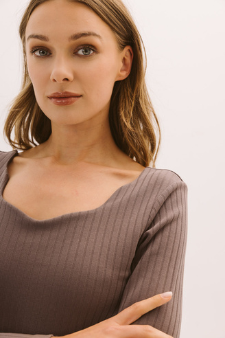 Sukienka dzianinowa Soft & Wild Mokka