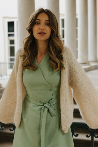 Kremowy kardigan wełniany JOLIE CREME                