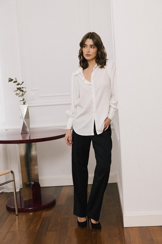 Spodnie wełniane Timeless Noir