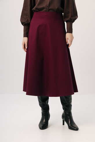 Spódnica midi wiśniowa Monaco Merlot