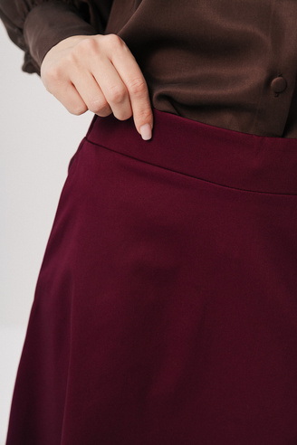 Spódnica midi wiśniowa Monaco Merlot