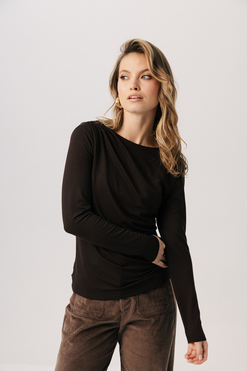 Bluzka damska czekoladowa Colette espresso