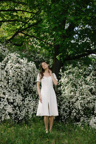 Biała sukienka Loulou creme