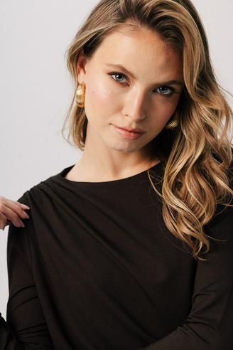 Bluzka damska czekoladowa Colette espresso