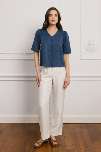 Bluzka koszulowa Soleil navy