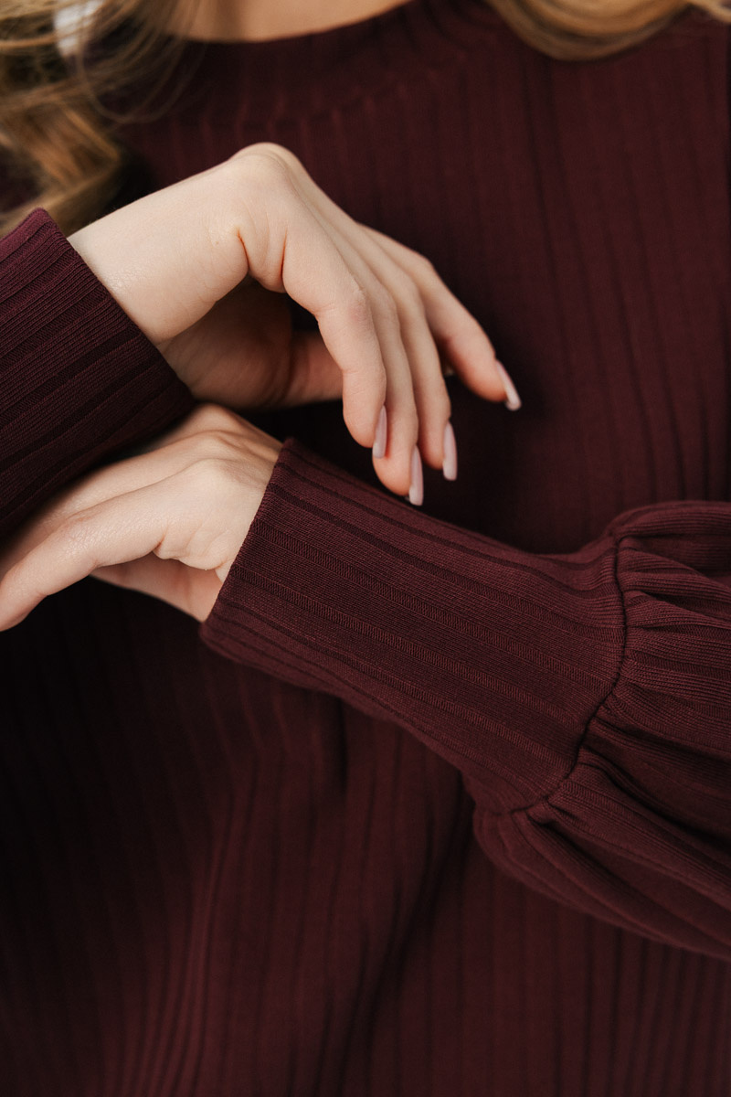 Lekka bluza Bouffee merlot