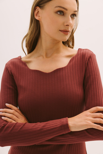 Sukienka dzianinowa Soft & Wild Marsala