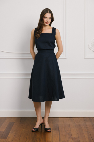 Spódnica lniana Monaco sapphire          