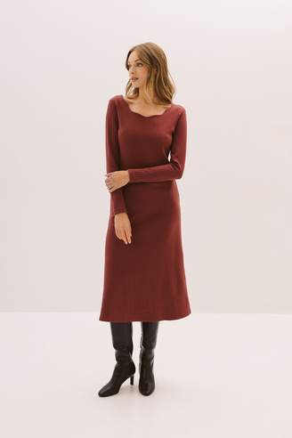 Sukienka dzianinowa Soft & Wild Marsala