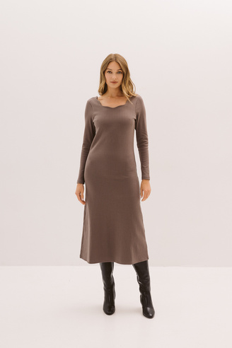 Sukienka dzianinowa Soft & Wild Mokka