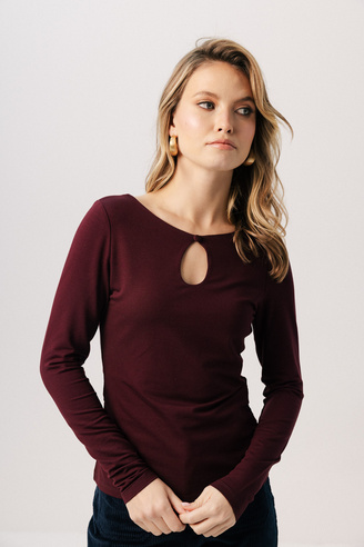 Bluzka damska wiśniowa Eclat Merlot