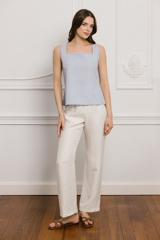 Białe spodnie damskie Solaire