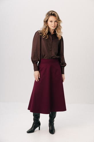 Spódnica midi wiśniowa Monaco Merlot