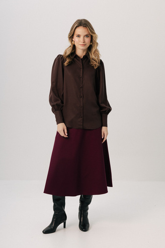 Czekoladowa damska koszula Camelia espresso