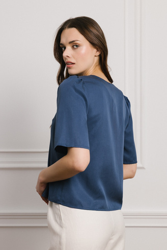 Bluzka koszulowa Soleil navy