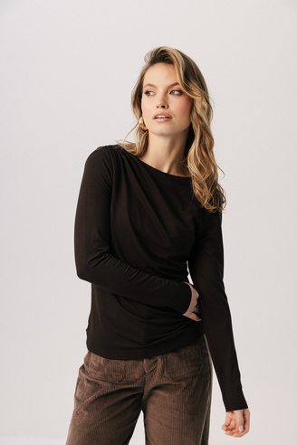 Bluzka damska czekoladowa Colette espresso