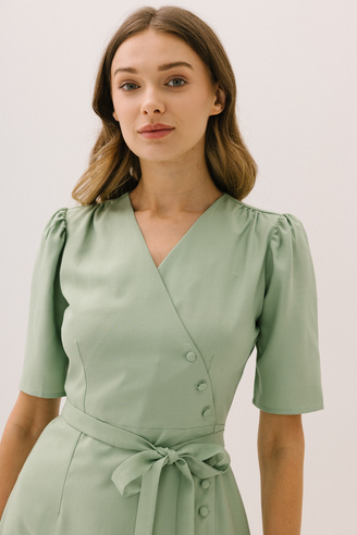 Pistacjowa sukienka MADELAINE MINI PISTACHE