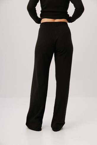 Czekoladowe spodnie dzianinowe Refined espresso