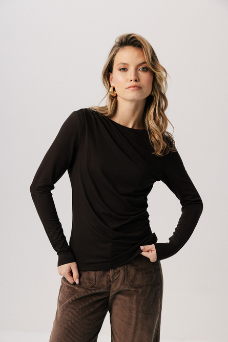 Bluzka damska czekoladowa Colette espresso