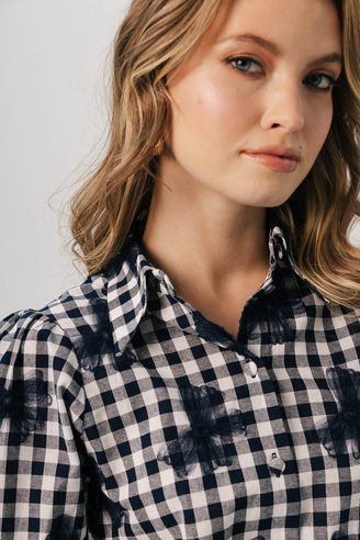 Koszula damska w kratkę Fleurette 