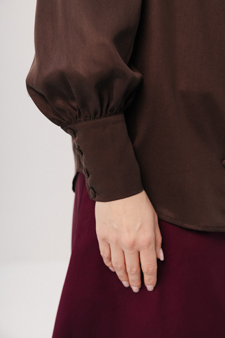 Czekoladowa damska koszula Camelia espresso