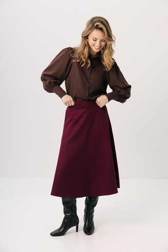 Czekoladowa damska koszula Camelia espresso