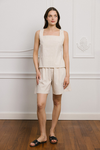Top lniany Noemi natural