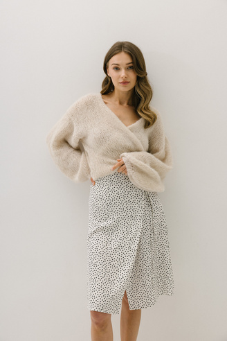 Kremowy kardigan wełniany JOLIE CREME                