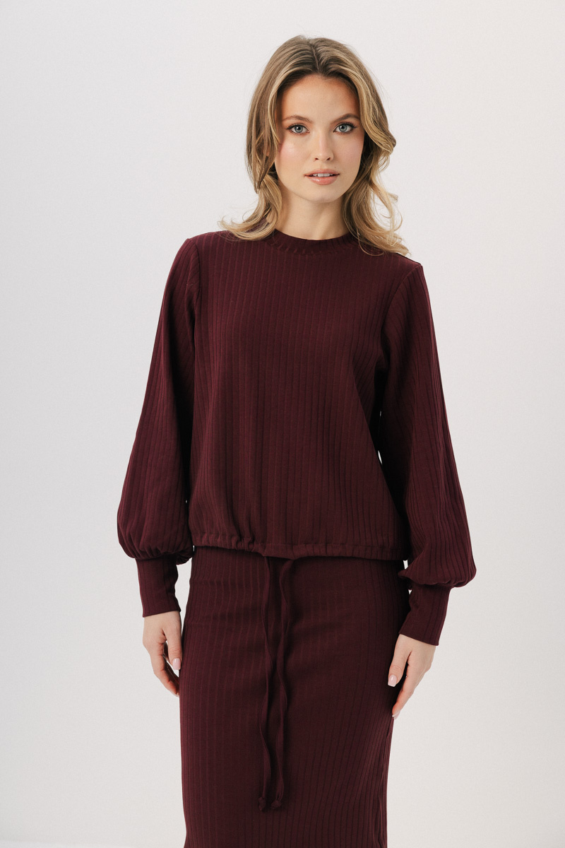 Lekka bluza Bouffee merlot