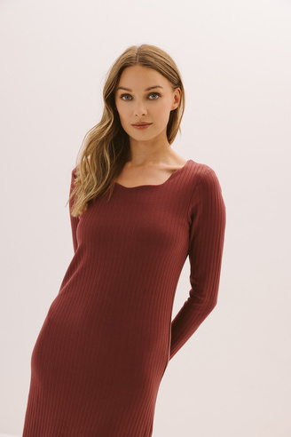 Sukienka dzianinowa Soft & Wild Marsala