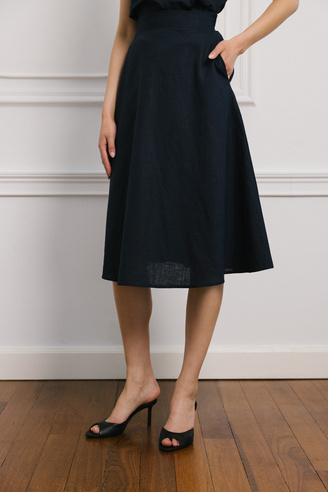 Spódnica lniana Monaco sapphire          