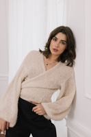 Kremowy kardigan wełniany JOLIE CREME                